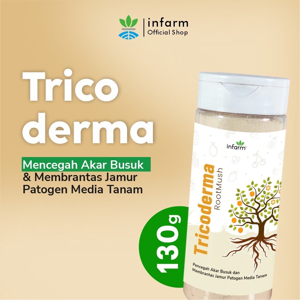 INFARM - Serbuk Pupuk Hayati Tricoderma dan Mikoriza 140 gr Mikroorganisme Penyubur Tanah Memperkuat Tanaman dari Kekeringan