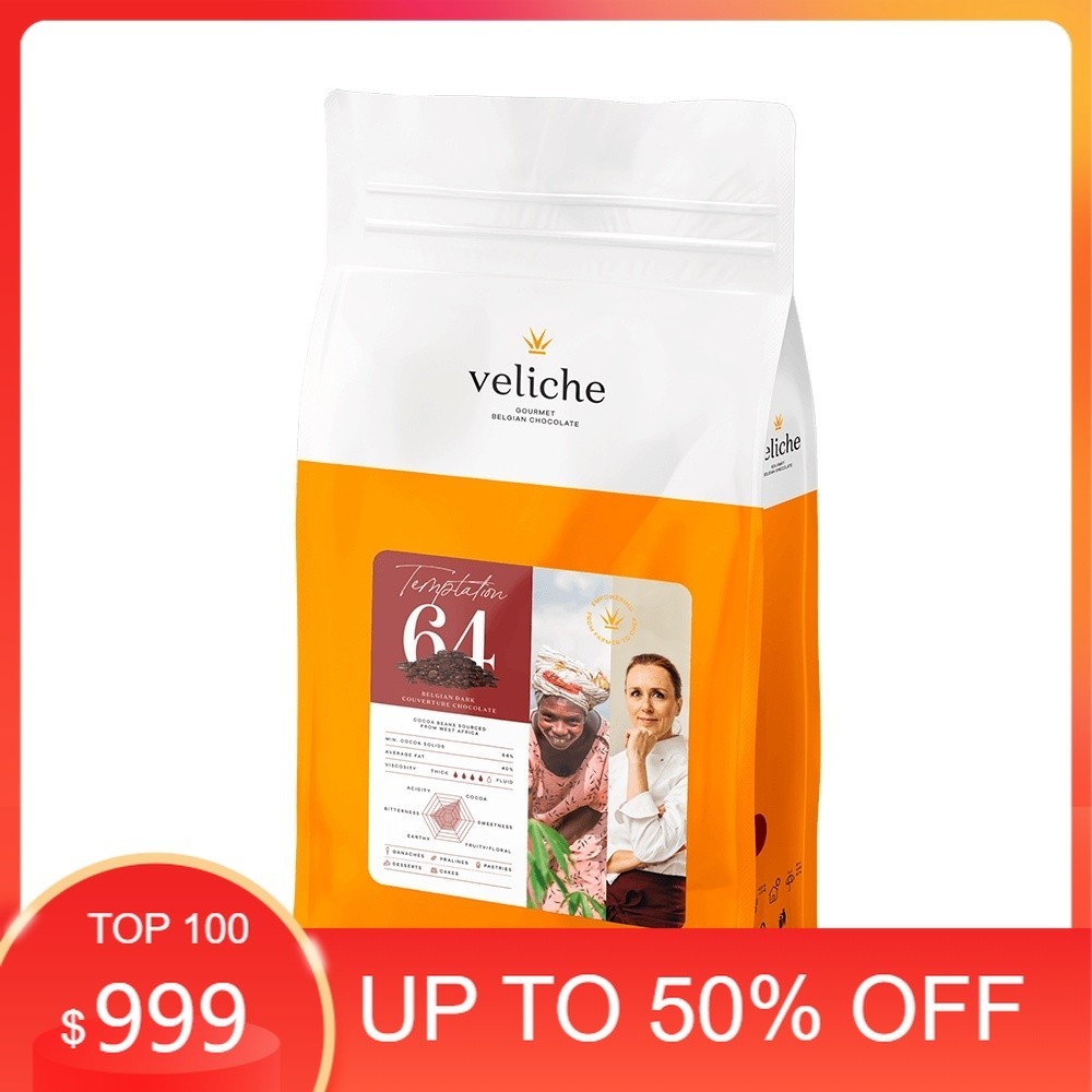 

Dark Chocolate Couverture Veliche 64 % - REPACK