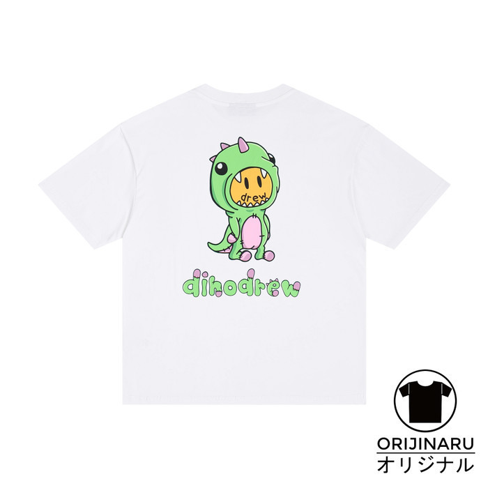 Tshirt Drew Dino White Tee Drew House Baju Kaos Branded Pria ドリューハウス
