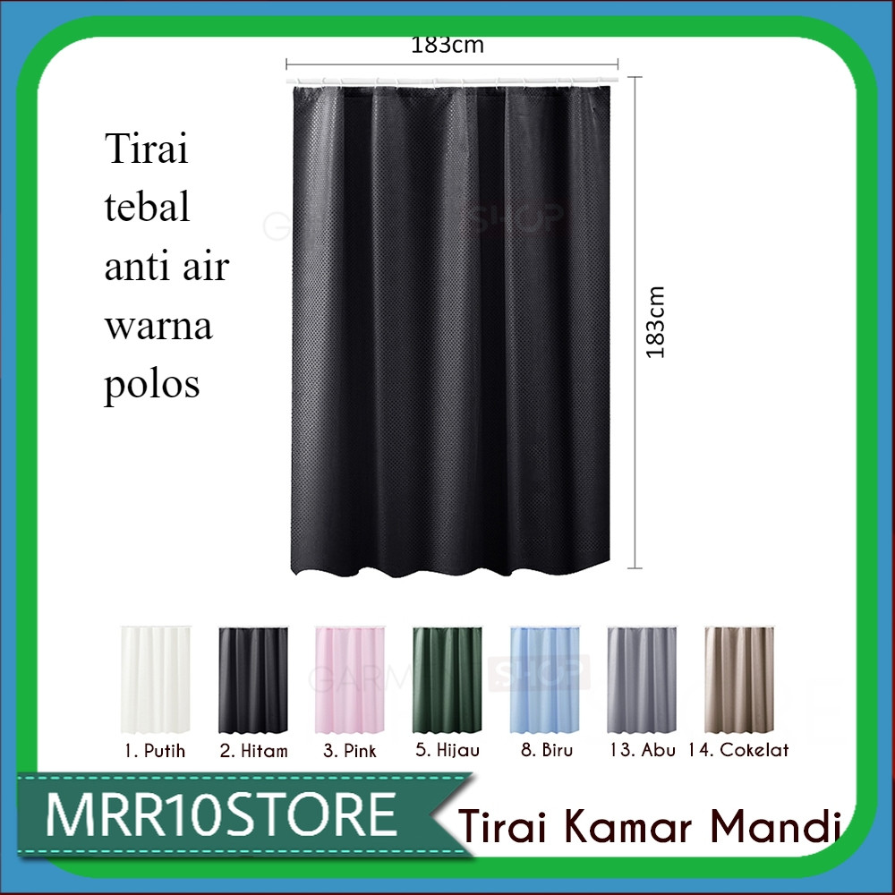 Donesubego - Tirai Kamar Mandi Diamond Premium Waterproof Tebal Kotakin