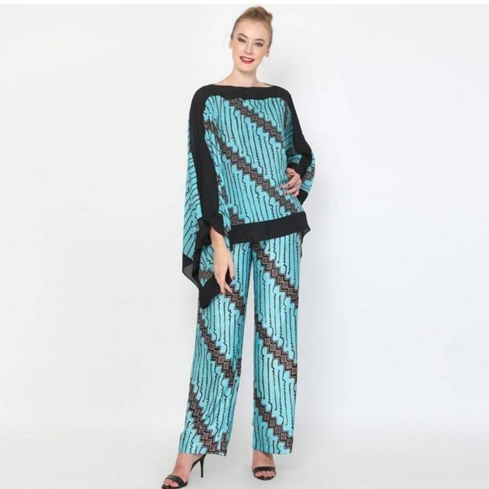 tankaftan- kanzi collection terquis kaftan setelan baju wanita - cream biru -dress - muslim -