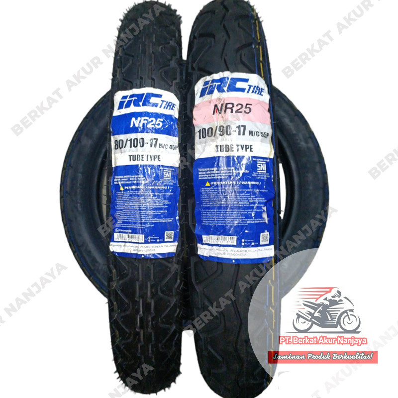 Paket IRC NF25 80/100 & NR25 100/90-17 Ban Motor Bebek Non Tubeless (TT)