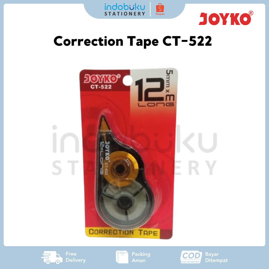 

Correction Tipe-X Kertas Roll Joyko 5mm x 12m CT-522