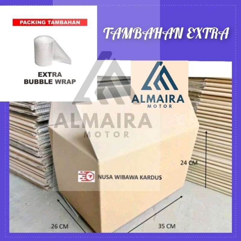 

tambahan kardus dan bubble wrap untuk EXTRA packing