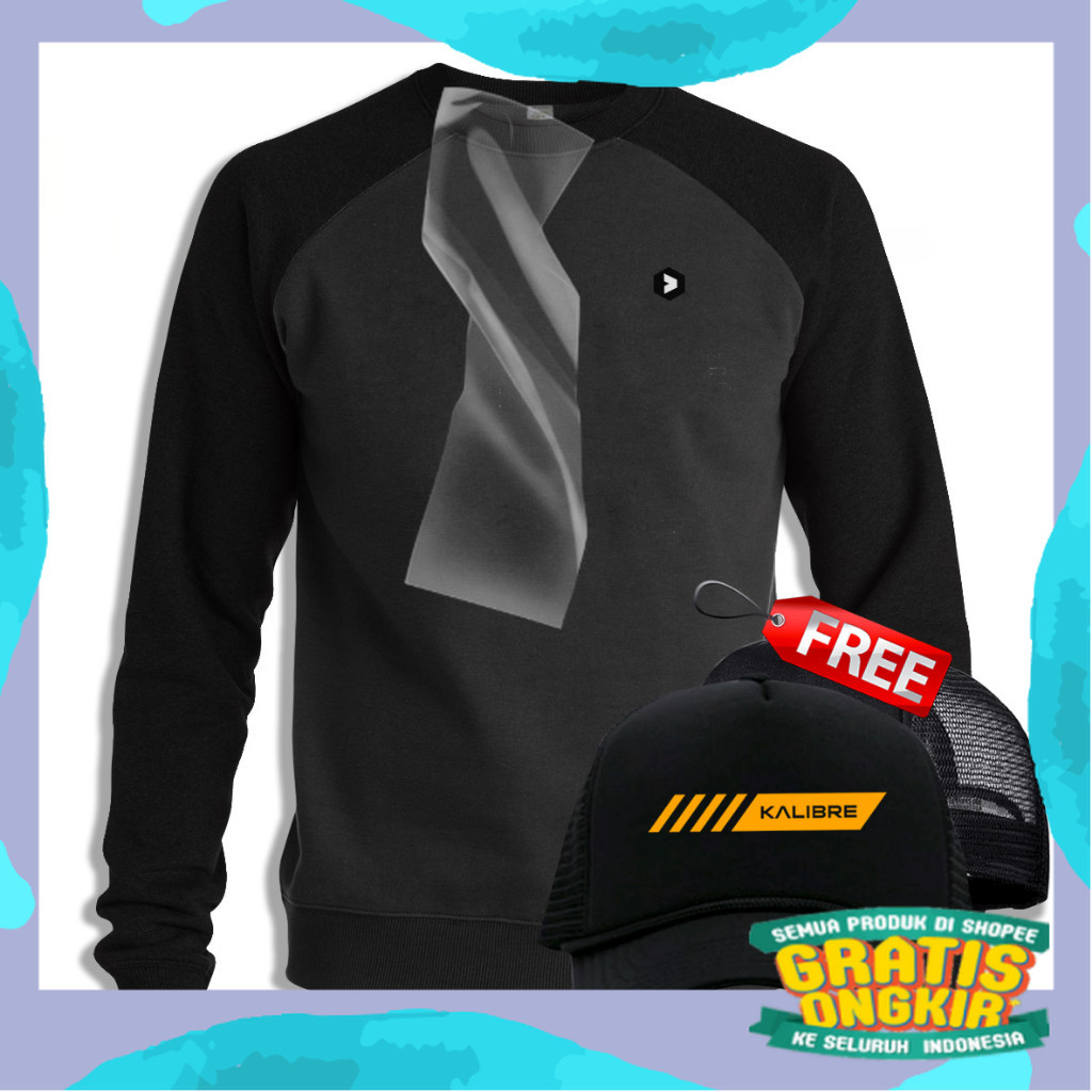 Jaket Sweater Kalibre Basic Crewneck Pria All Size - S M L XL XXL/ Prambowo