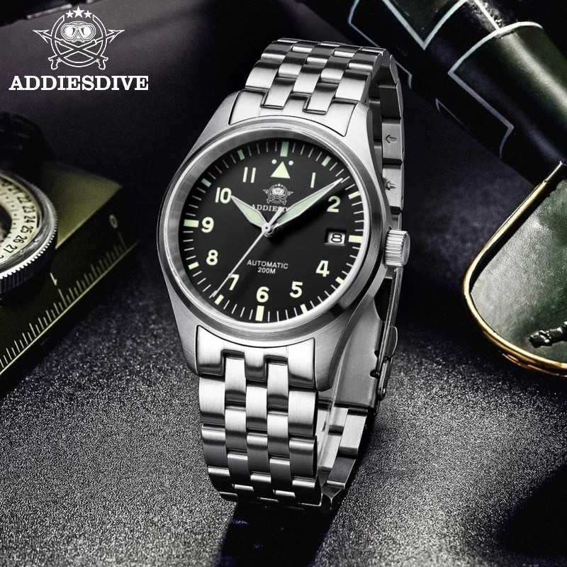 Jam Tangan Pria ADDIESDIVE Watches For Men Luxury Business Leisure Automatic Mechanical Men's Watch 