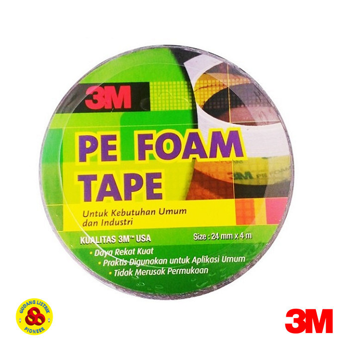 

3M Double Tape PE Foam 24mm x 4m Double Tip Busa 4 Meter -LTA34