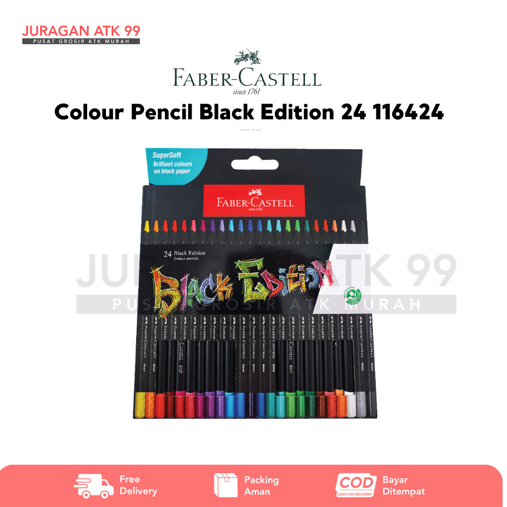 

Colour Pencil Black Edition 24 Faber-Castell Pensil 24 Warna Faber-Castell 116424