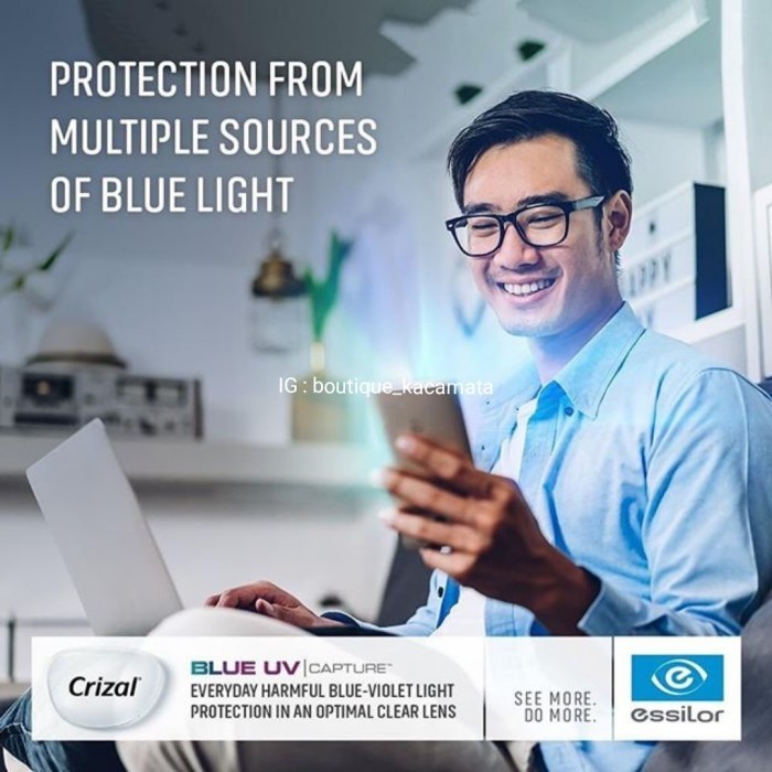 Lensa Essilor FSV Airwear 1.59 Aspheris Blue Capture Criz Sapphire