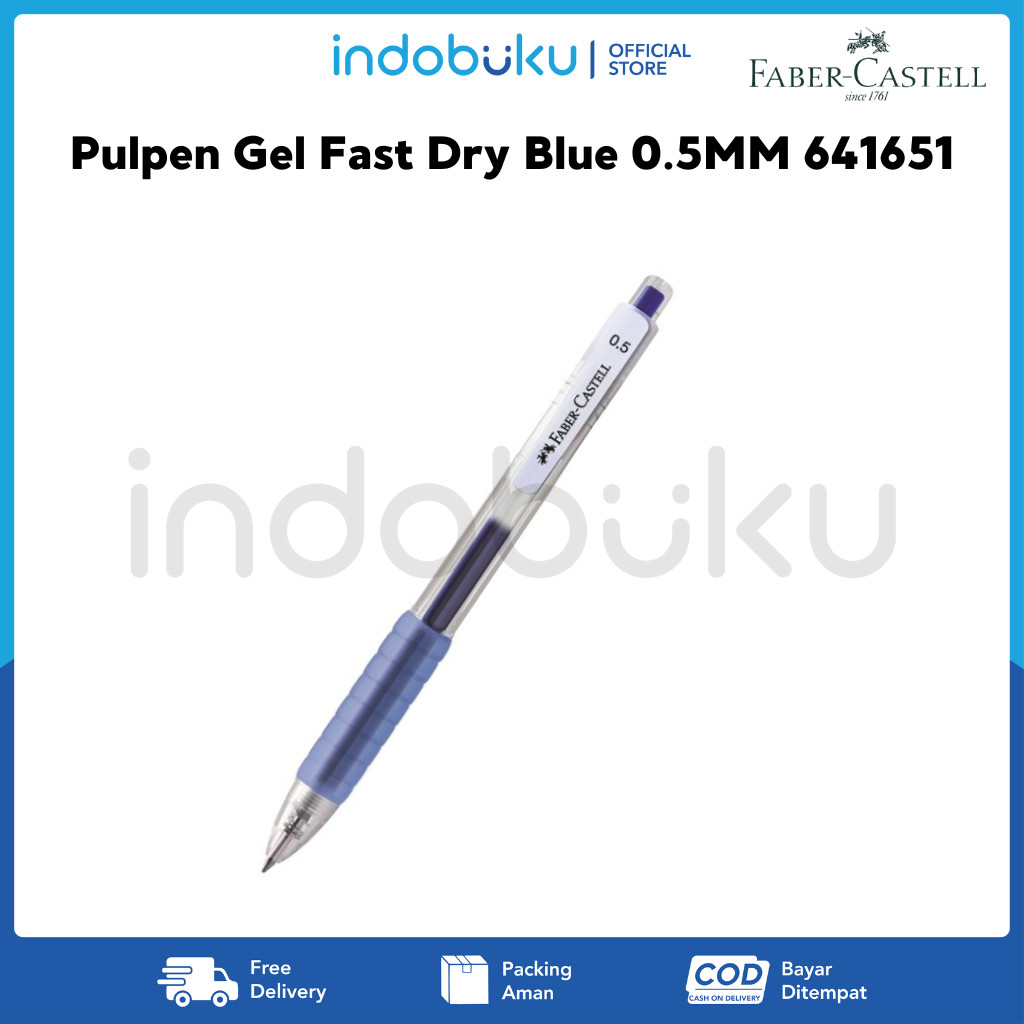 

Pulpen Gel Fast Dry Blue 0.5MM Faber-Castell 641651