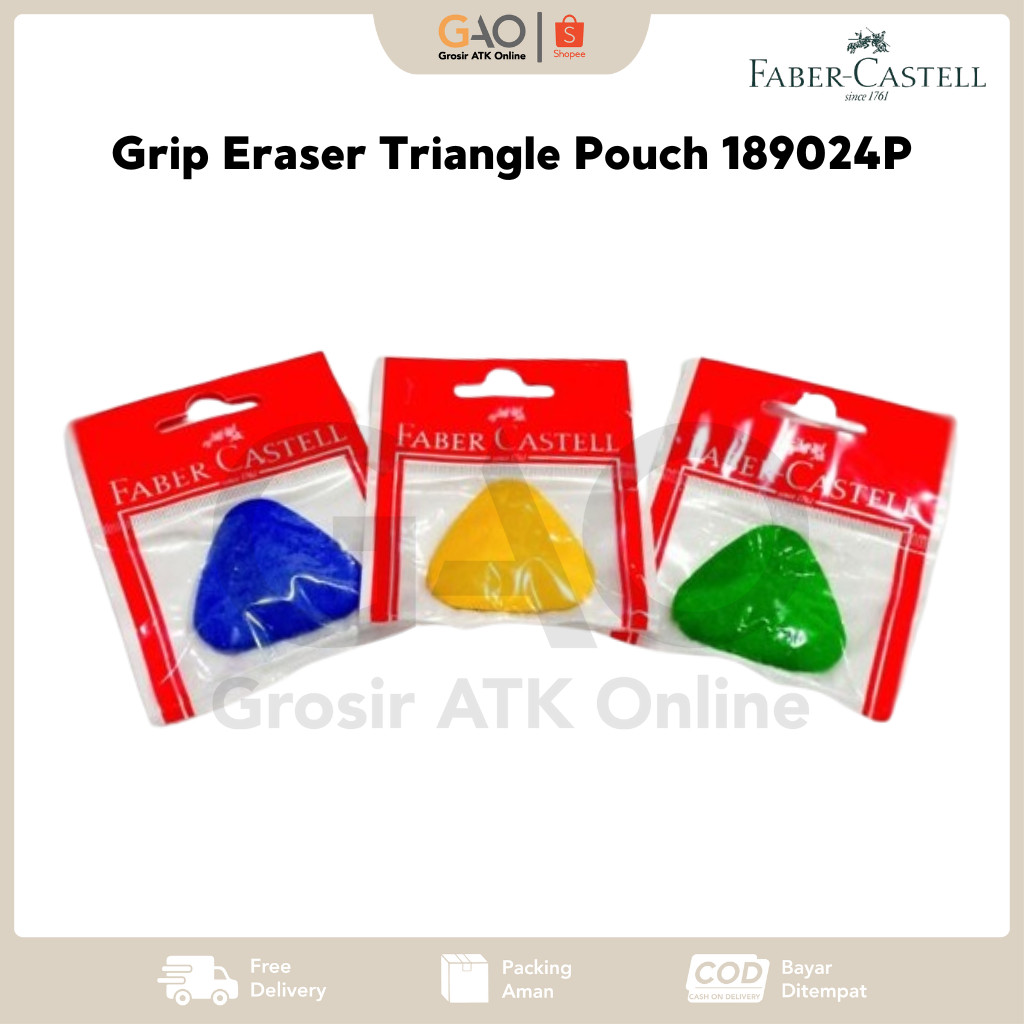 

Grip Eraser Triangle Pouch Faber-Castell Penghapus Segitiga Krayon 189024P