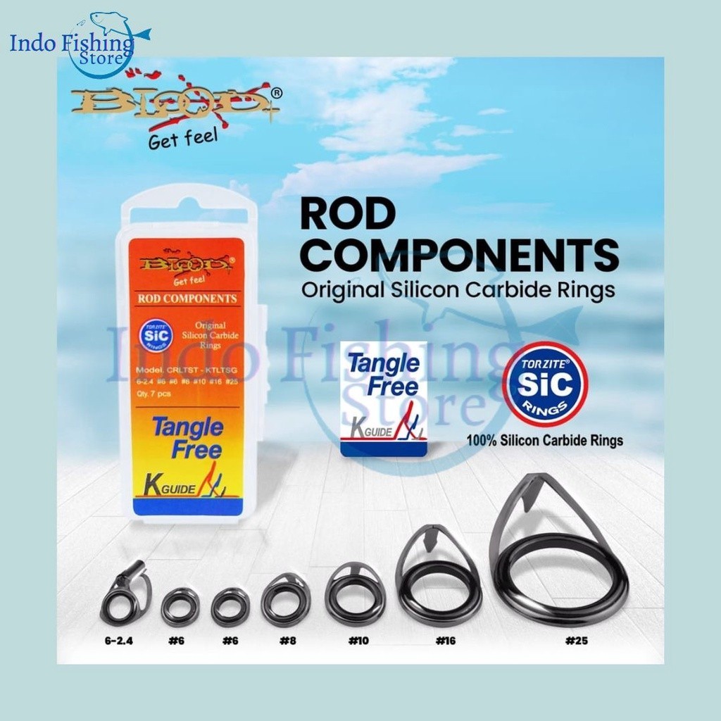 CINCIN SET JORAN UL 7 Pcs K-Guide SIC untuk Custom Joran Ultralight - PP