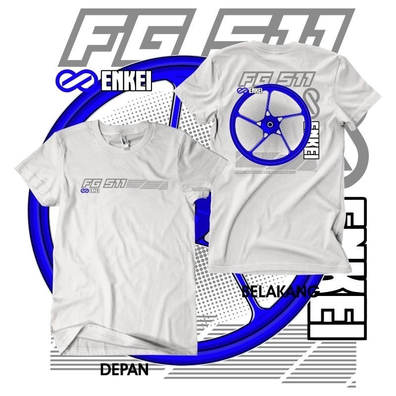 Kaos Enkei FG511 Kaos Motor Balap Otomotif Racing