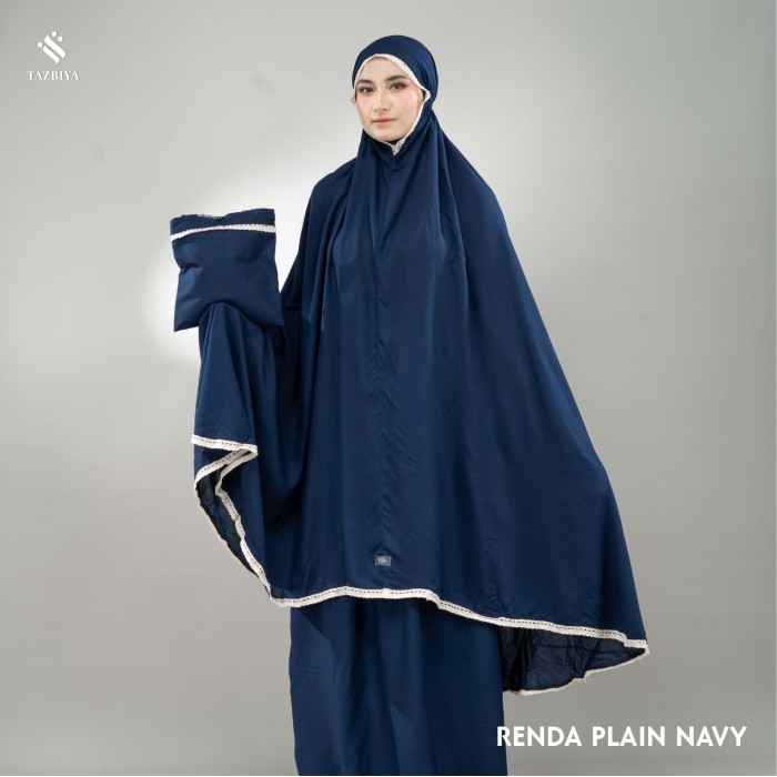 MUKENA TAZBIYA DEWASA  JUMBO RENDA PLAIN - Mocca