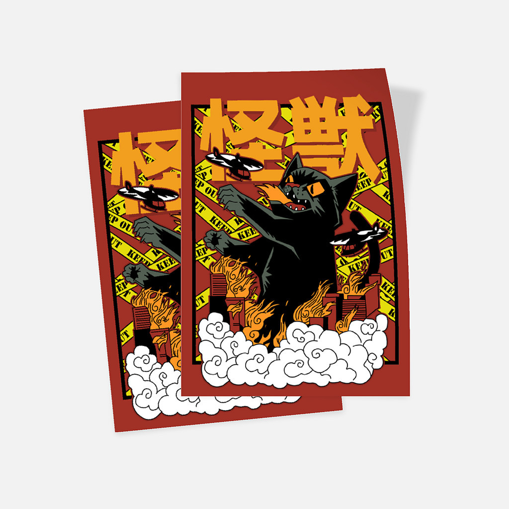 

Matte Sticker - Set of 2 model Jepang - Cat Super Zilla 2
