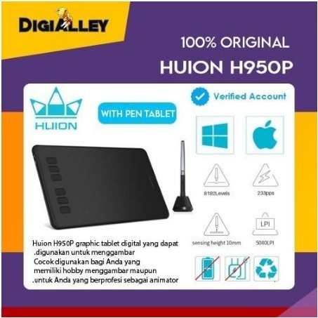 Huion Inspiroy H950P Graphic Drawing Digital Pen Tablet H950P Design