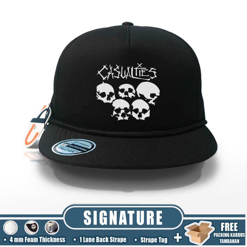 Signature - THE CASUALITIES SNAPBACK CAPS /  Band / Topi Snapback / Topi Twill / Design Custom / SB 