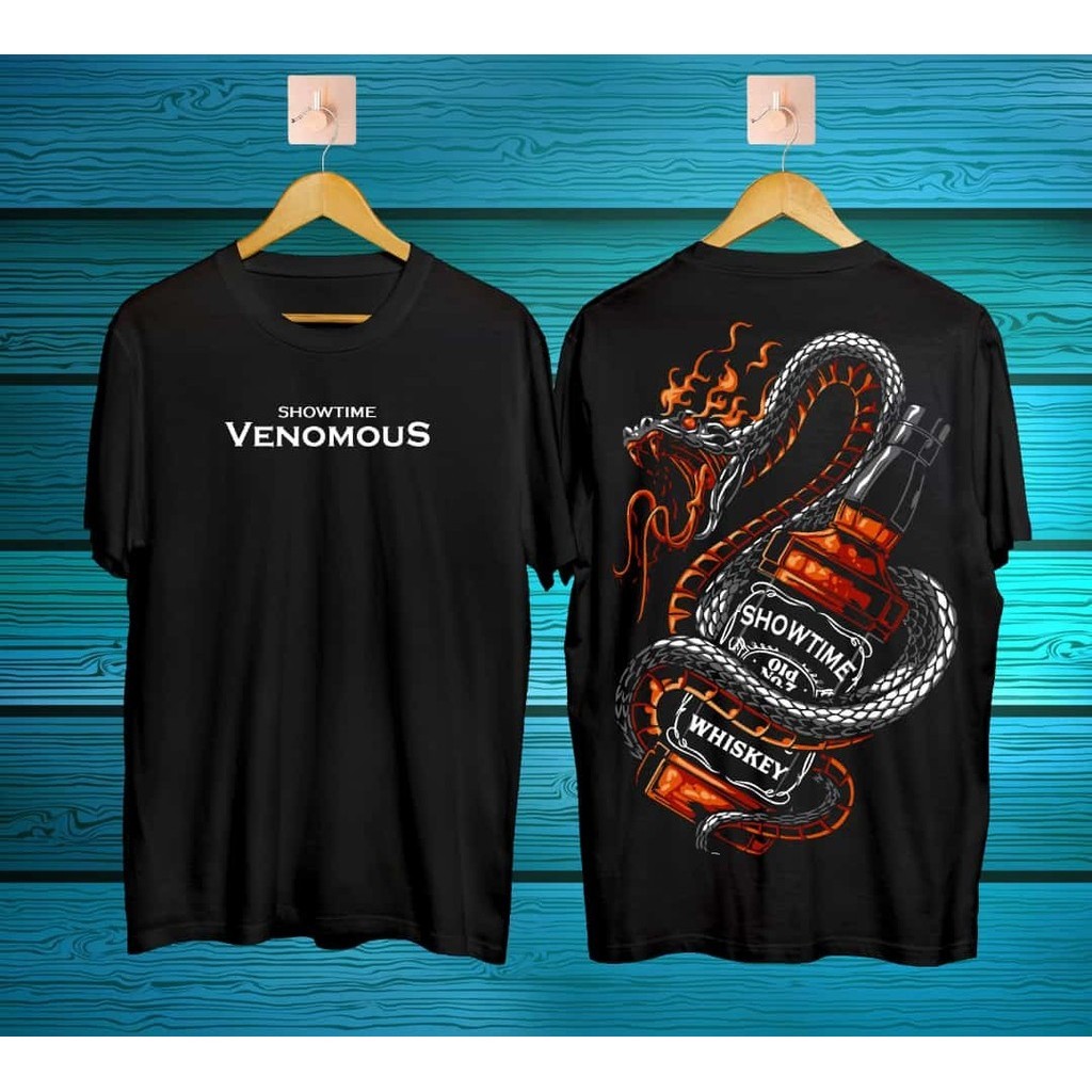 Atasan Kaos Unisex Hitam Mtf Naga