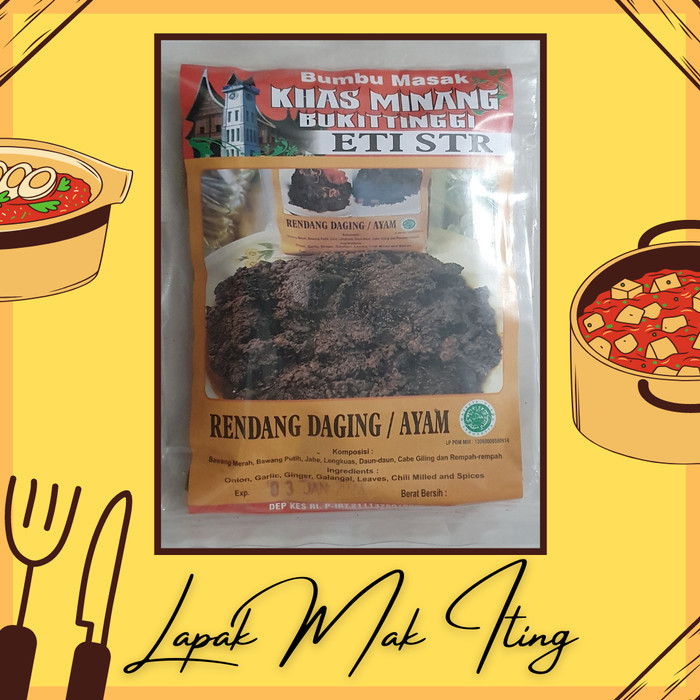 

Bumbu Masak Khas Minang Bukittinggi Eti Str - Rendang Daging/Ayam