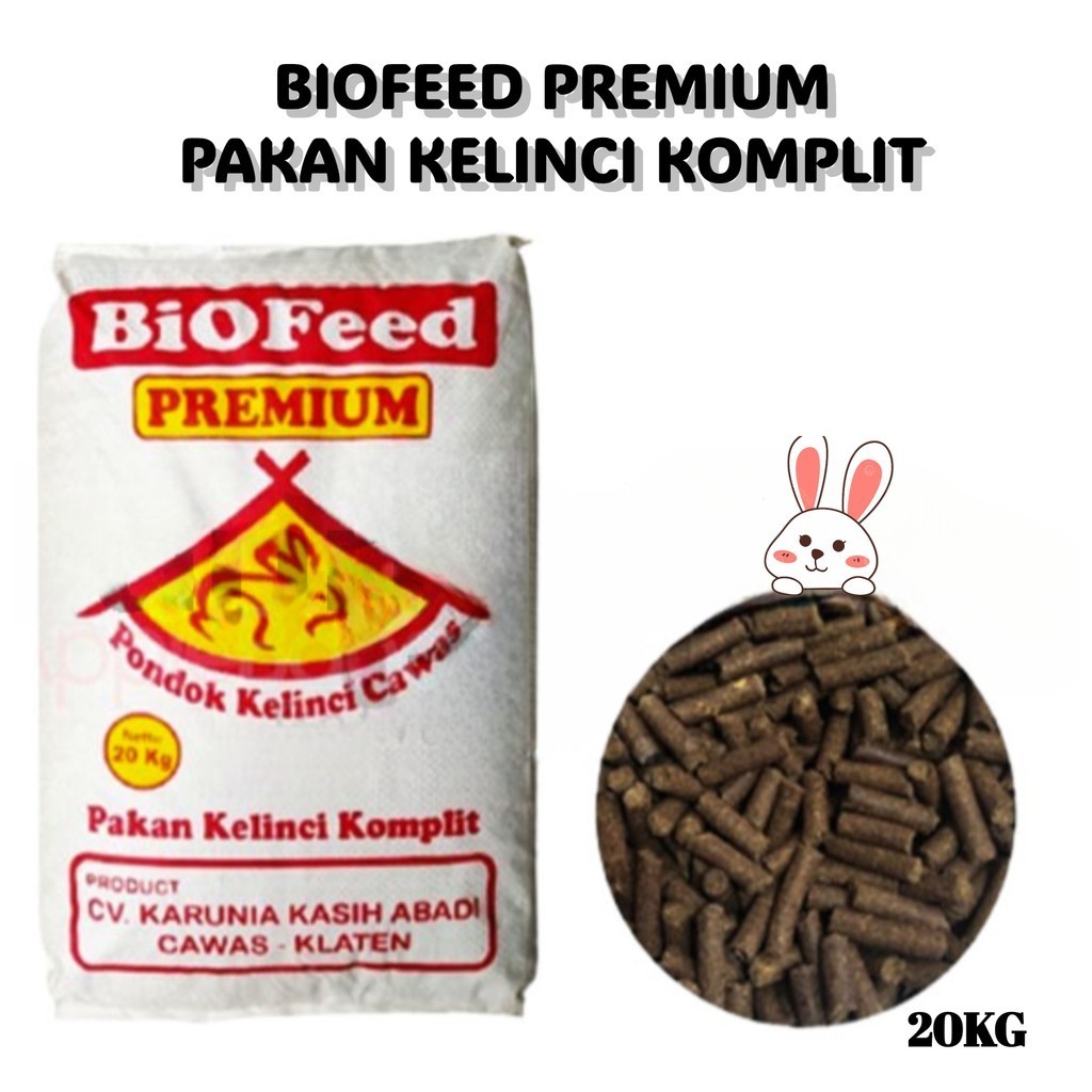 Pakan Makanan Kelinci Murah Premium Biofeed Bio Feed Rabbit Food 20 kg