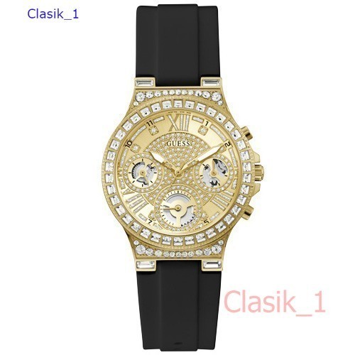 Original 100% GUESS GW0257L1  MOONLIGHT Jam Tangan Wanita  Black Gold
