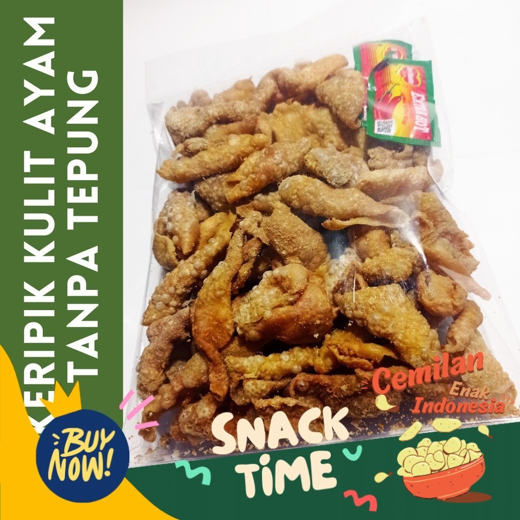 

PROMO SPESIAL KERIPIK KULIT DADA AYAM TANPA TEPUNG 250 GR OCHI SNACK – Renyah & Gurih