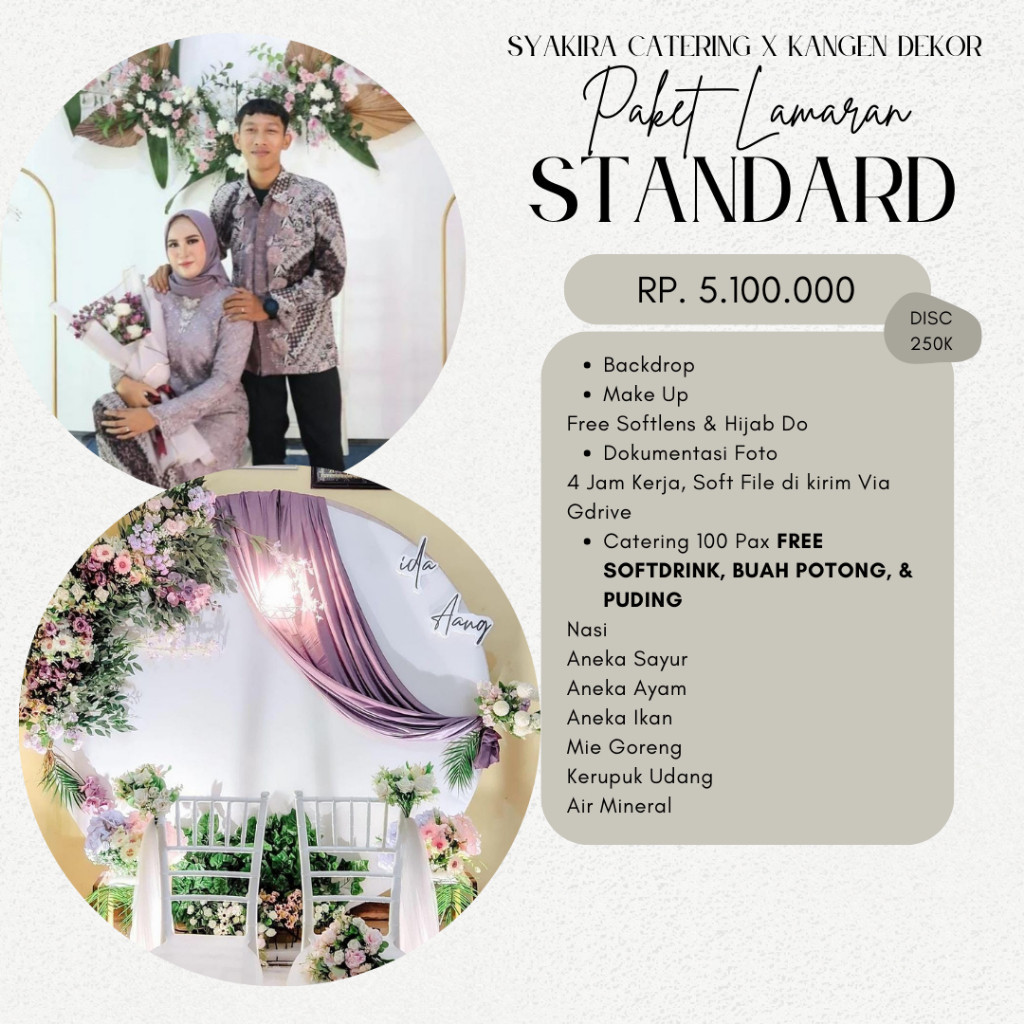 PAKET LAMARAN STANDAR // ENGAGEMENT PACKAGE // LAMARAN MURAH // DEKORASI LAMARAN // BACKDROP MURAH /
