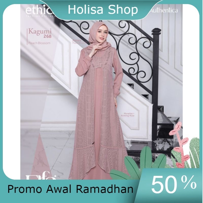 Promo Awal Ramadhan Kagumi 268 Peach Blossom, Gamis Terbaru 2023, Gamis Ethica, Gamis Modern, Gamis 