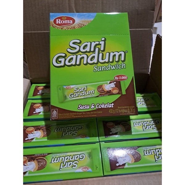 

Roma Sari Gandum Sandwich Coklat box isi 12 pcGratis Ongkir & COD