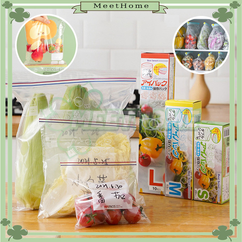 Kantong Plastik Kulkas Double Seal Ziplock/Plastik Klip Makanan Ziplock/Kantong Plastik Ziplock Kulk