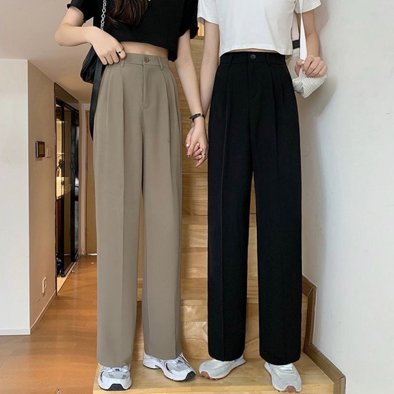 terlaris Celana Panjang Kulot Loose Pants Trousers Highwaist Wanita [kain TEBAL] Anti Lecek Kusut Un