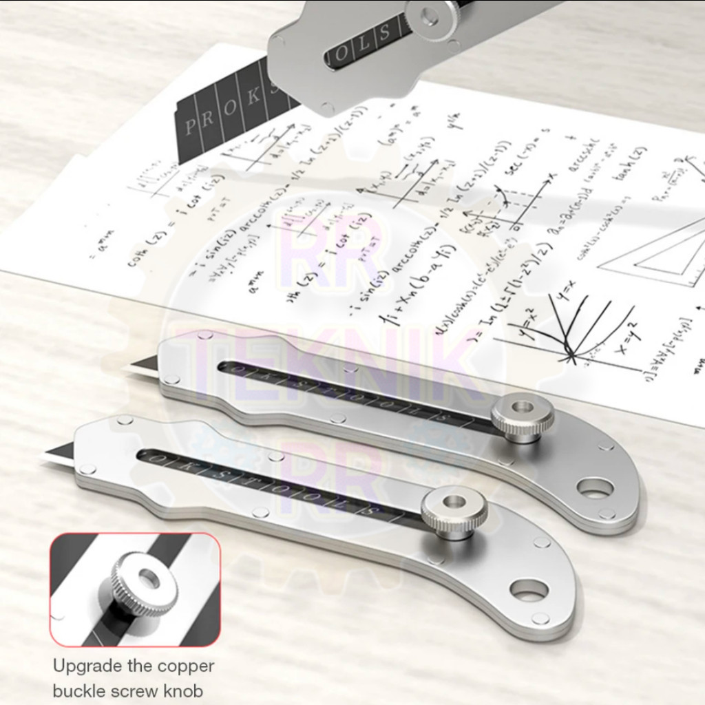

Cutter + 10PCS Refil Stainless Baja Cuter Besi Multifungsi 18 MM Tahan Karat