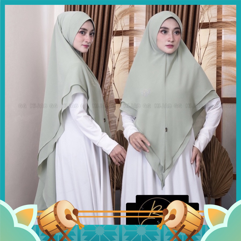 Fashion Wanita Muslimah Muslim Keren Kekinian Hijab Murah Khimar Lembut / TERBARU  KHIMAR BARAKA WAR