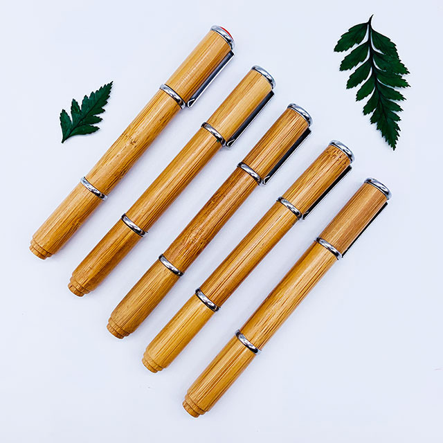 

Logo Dapat Disesuaikan Bahan Bambu Dua Dalam Satu Perlindungan Lingkungan Pulpen Highlighter