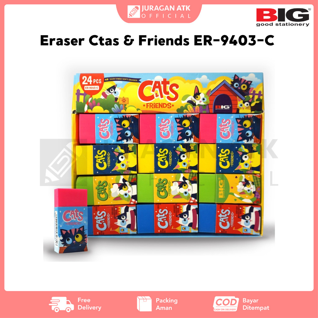 

Eraser Ctas & Friends BIG ER-9403-C / Penghapus Gambar Kucing BIG Kecil ER-9403-C