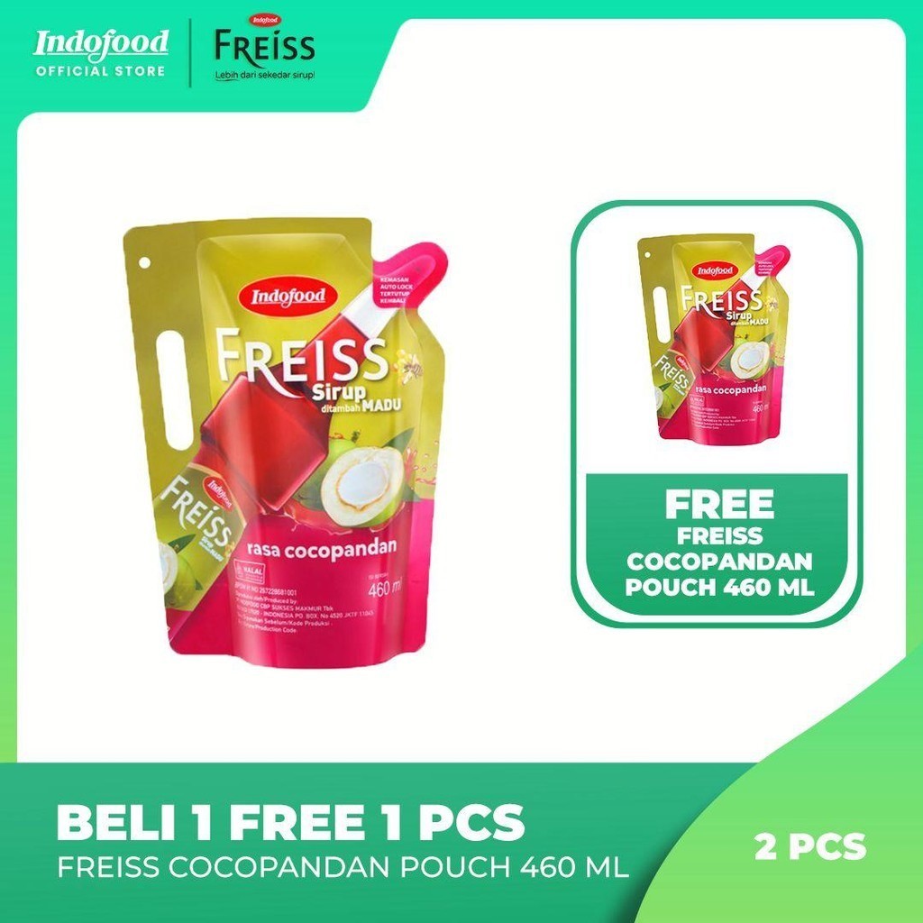 

Beli 1 Free 1 Pcs Freiss Cocopandan Pouch 460 ml