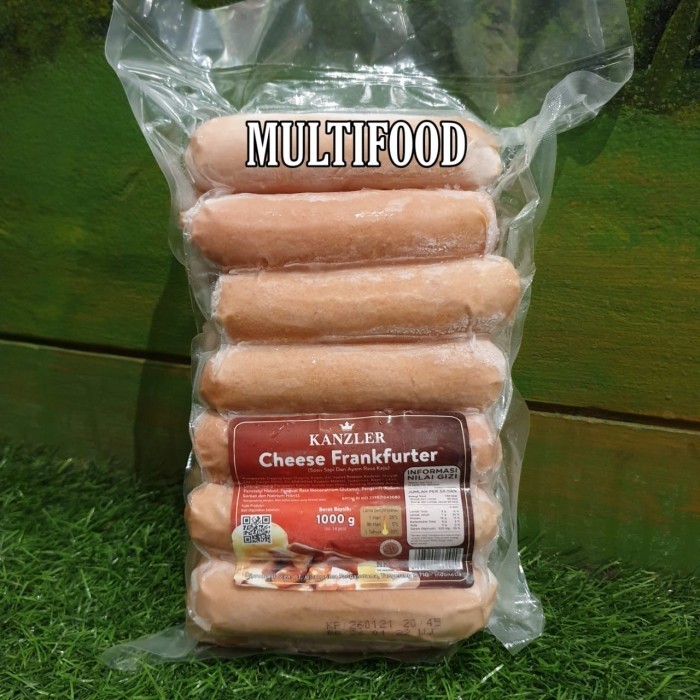 

Kanzler sosis cheese frankfurter 1kg / sosis ayam kanzler 1kg halal