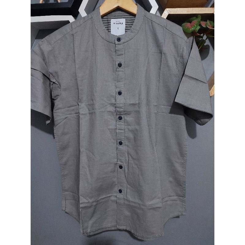 Kemeja Koko polos TRIPL3 originalll lengan pendek kekinian