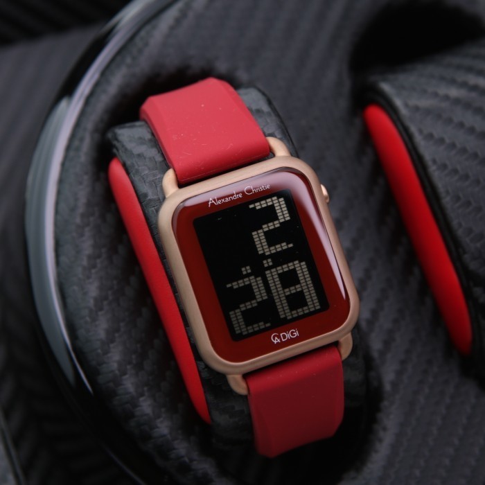 ALEXANDRE CHRISTIE AC 9332 ROSEGOLD RED DIGITAL WANITA. ORIGINAL