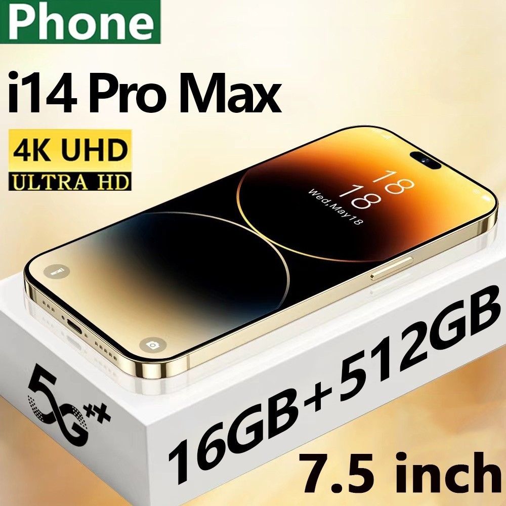 【Bisa COD】 HP asli Phone i14 Pro Max Handphone Asli 7.5Inci Ponsel RAM12GB+ROM512GB Ponsel Gaming Pe