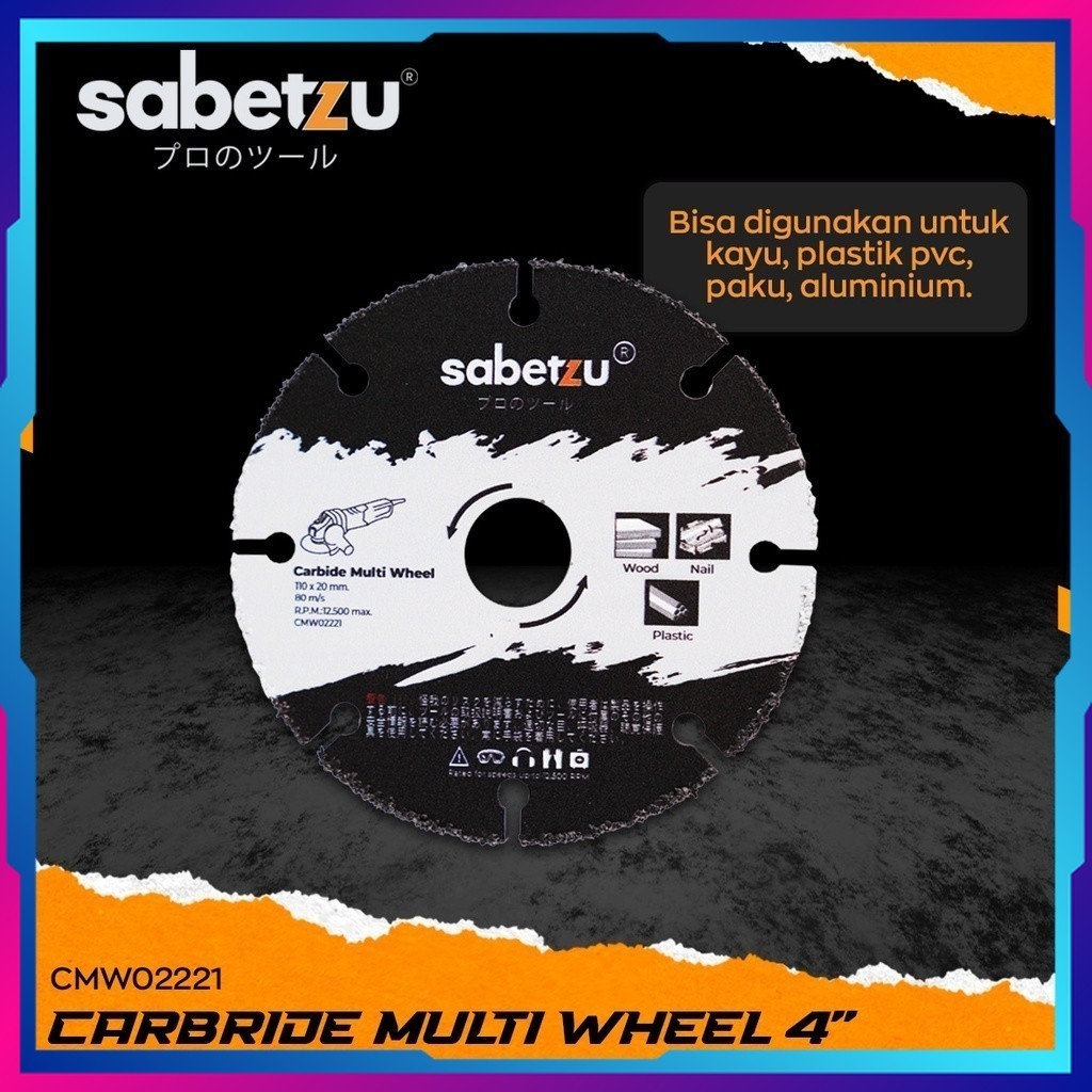 Carbide Multi Wheel 4inch Mata Gerinda Potong Pvc Kayu Multi Fungsi