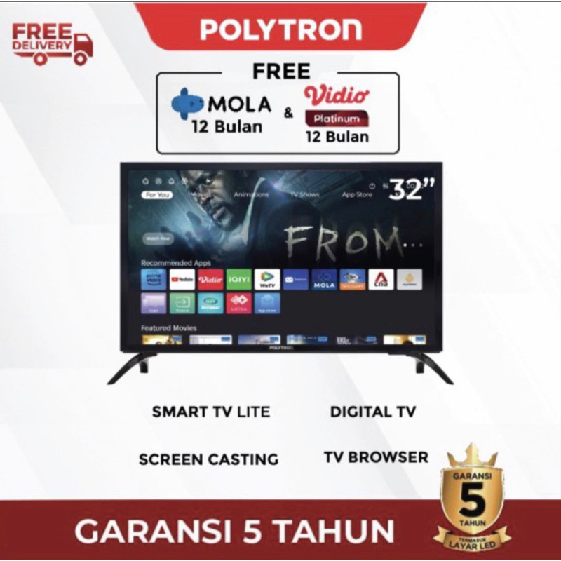 Led Polytron 32 inch smart digital tv PLD 32CV1869