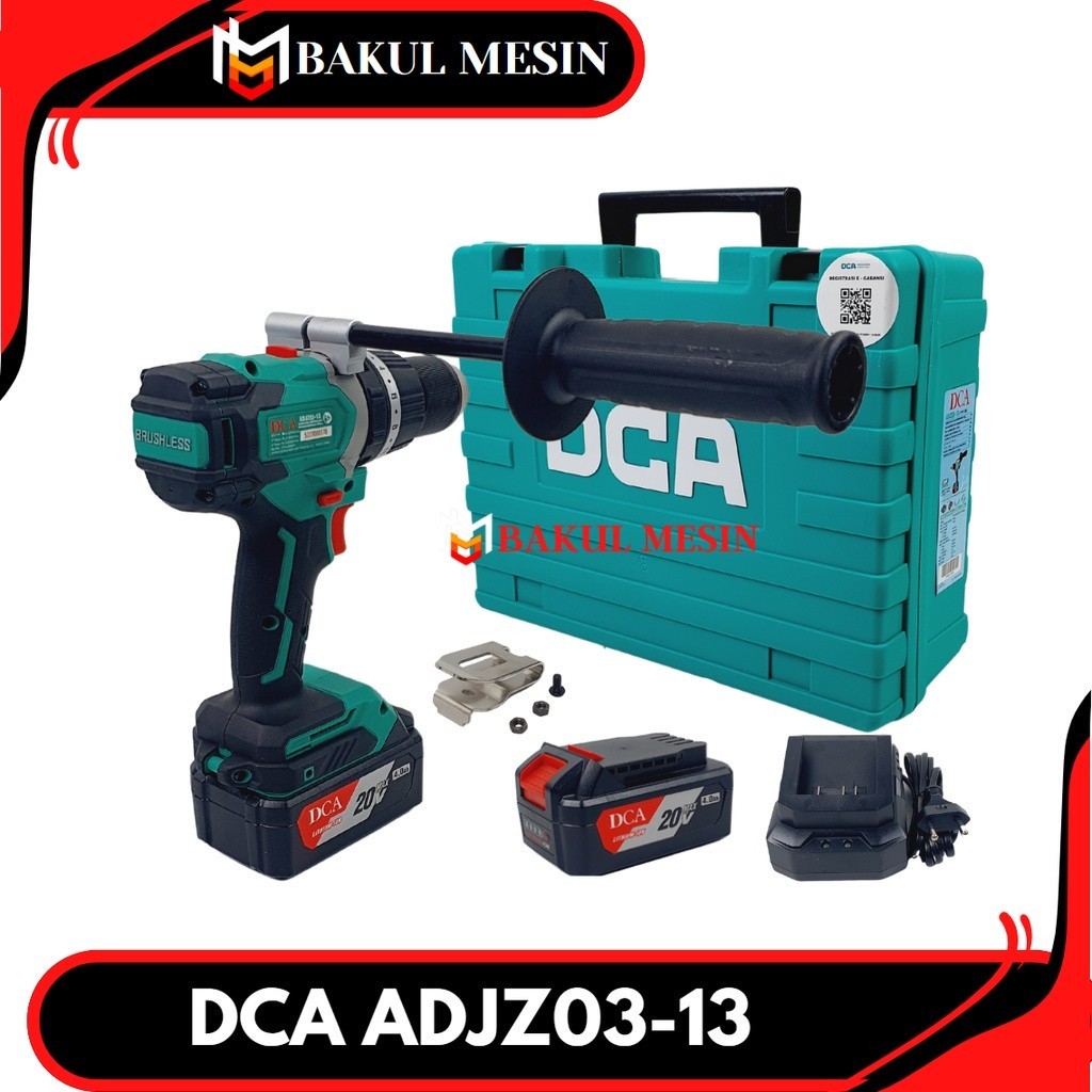 DCA ADJZ03-13 CORDLESS HAMMER DRILL mesin bor baterai 13MM 20V