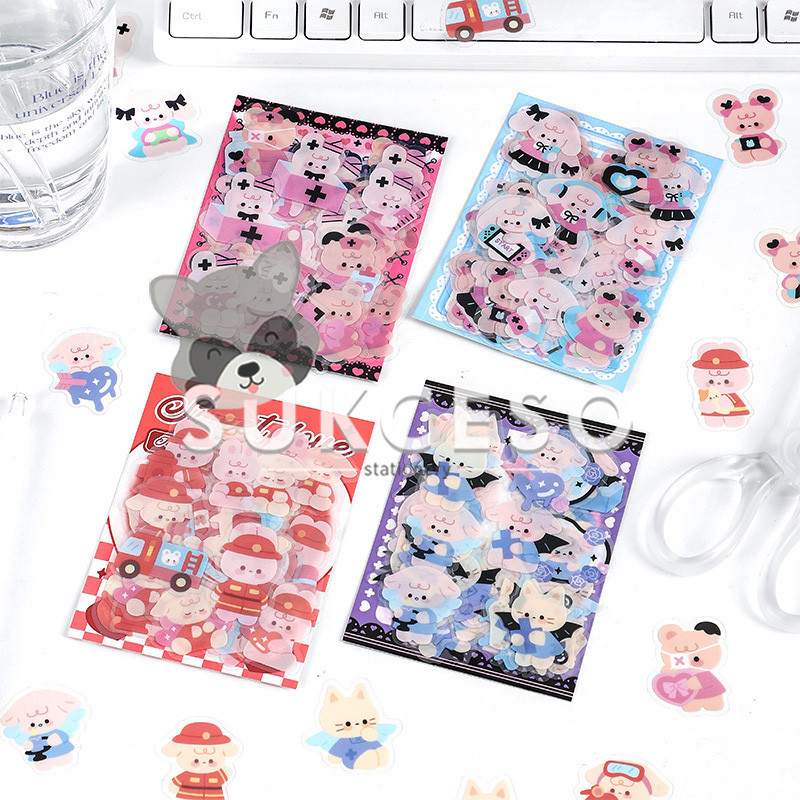 

Cute Role Play Stickers Set / Sticker SET Motif Lucu Unik