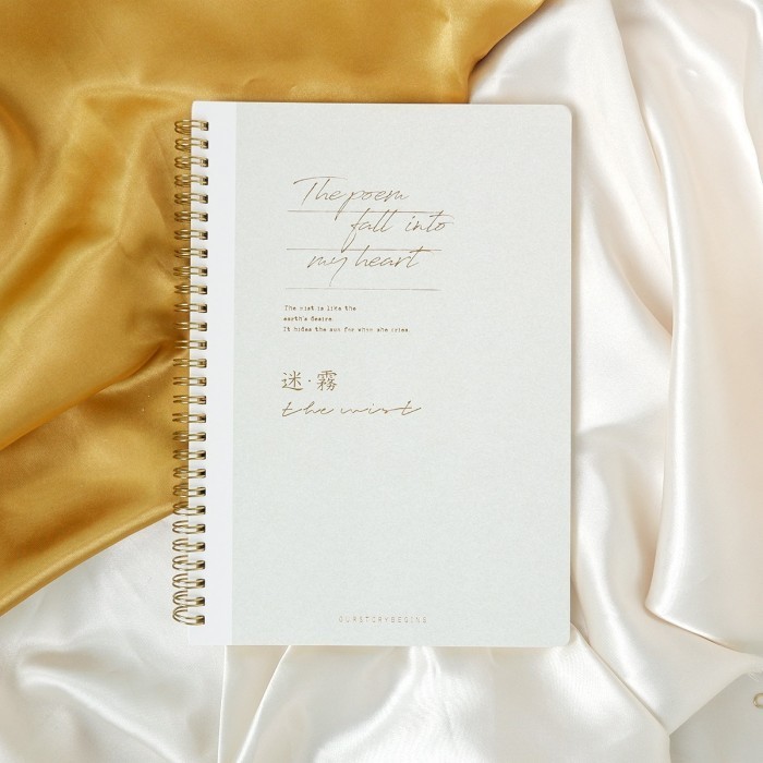 

P Fall Into My Heart Spiral Ruled Notebook B5 / Buku Catatan Spiral - Green Most