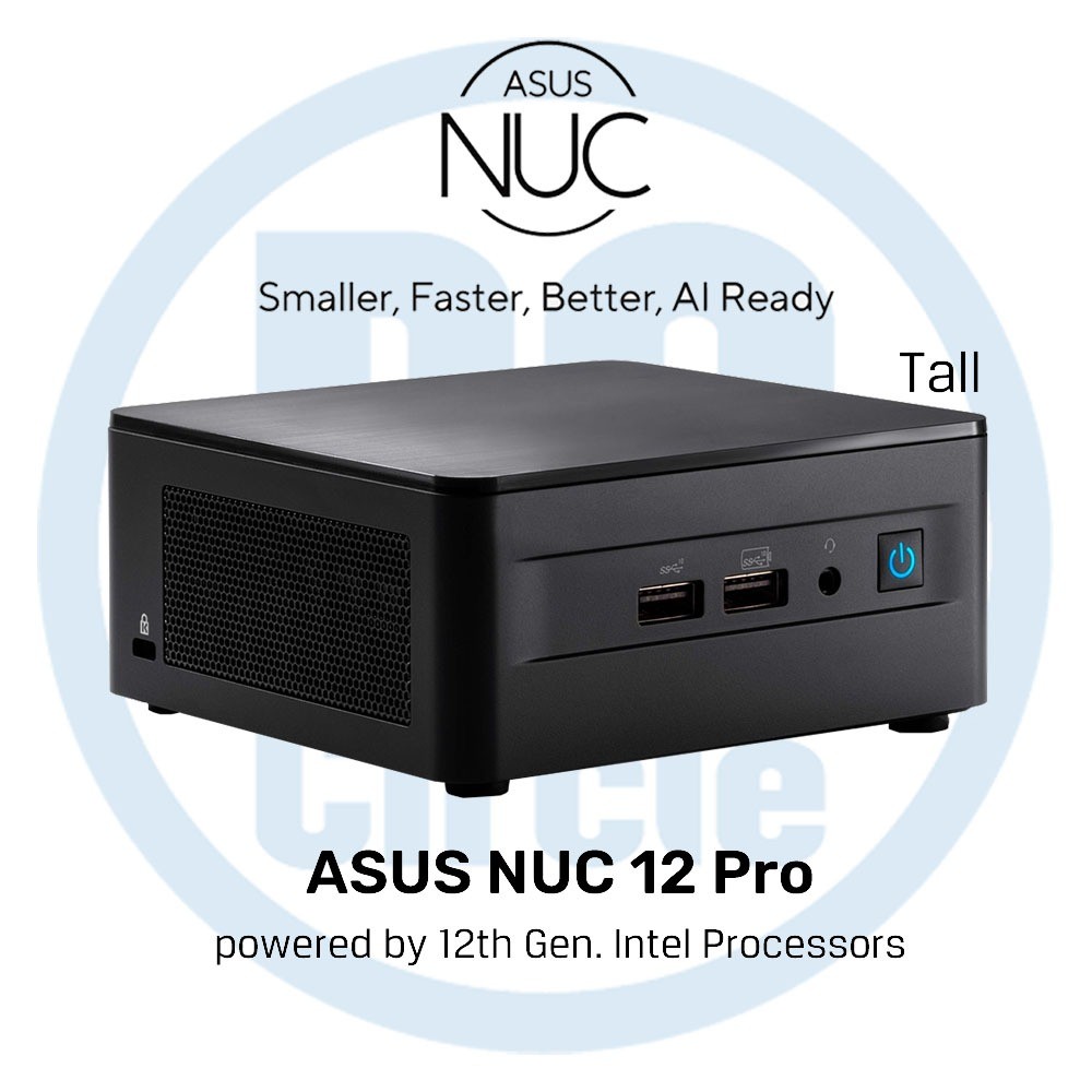 ASUS NUC 12 PRO NUC12WSHI7 NUC12WSHI70000-8SW5 Mini PC - Intel Core i7 1260P RAM 8GB DDR4 SSD 512GB 