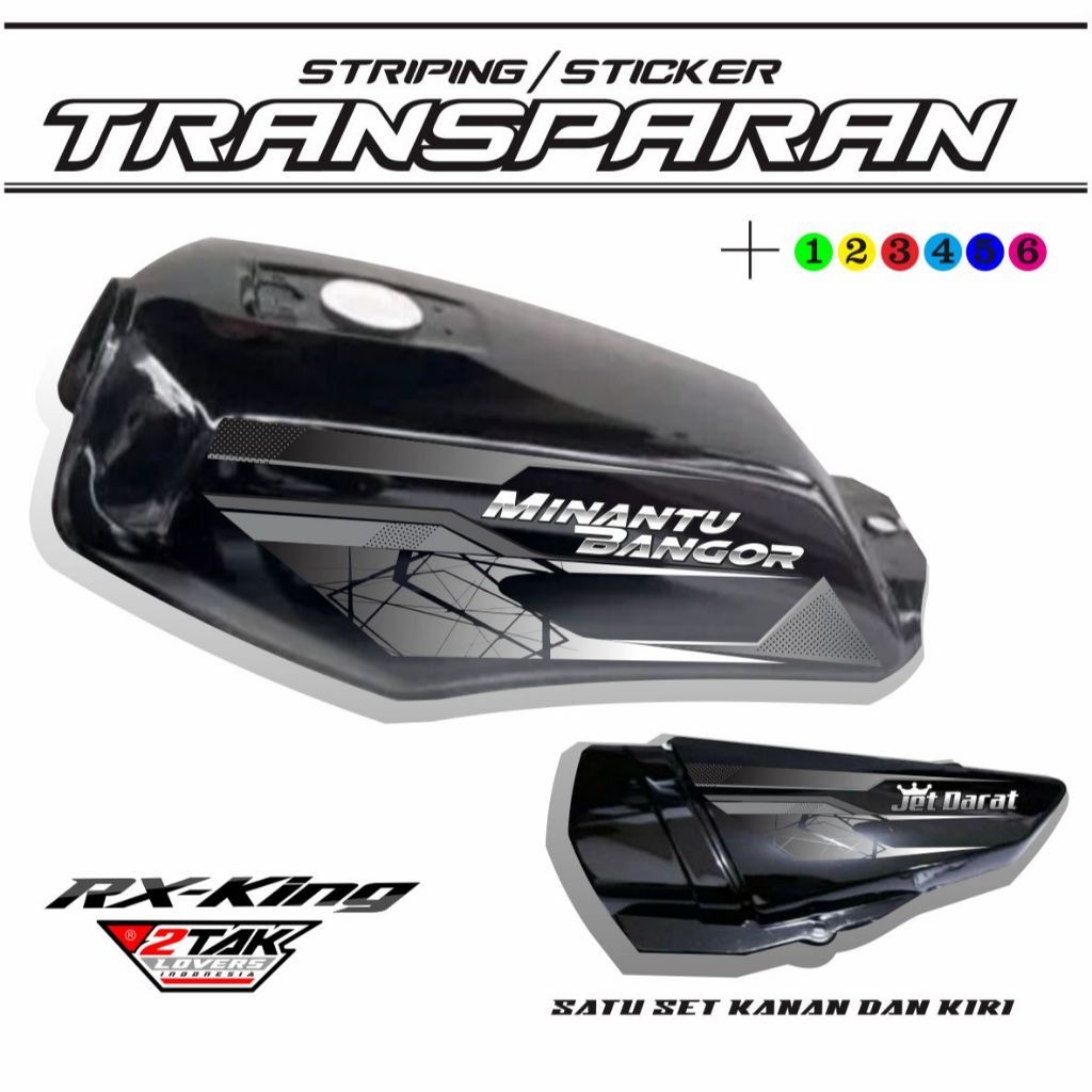 STRIKER Striping Sticker Rk King Transparan Uv Minantu Bangor Bangor