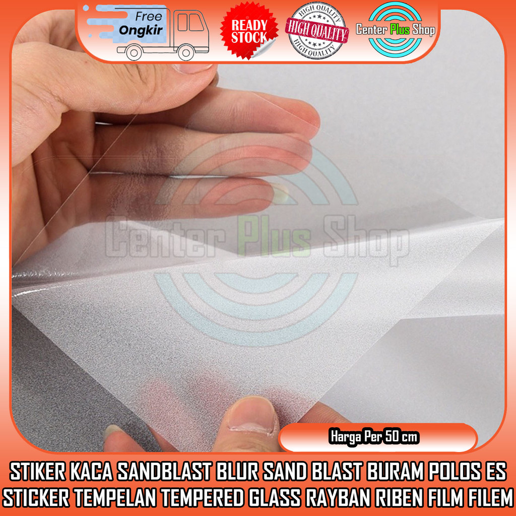 Stiker Kaca Jendela Rumah Tidak Tembus Pandang Sandblast Polos Lebar 122 Cm Panjang 50cm Sand Blast 