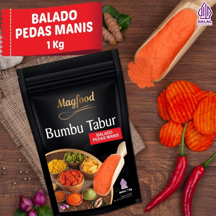 

[NEW PROMO] MAGFOOD BUMBU TABUR BALADO PEDAS MANIS 100 GRAM - 1 kg