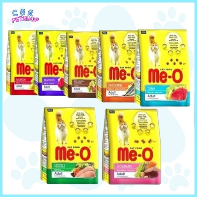 Makanan Kucing Meo Adult Me-O  Salmon/Tuna/Chiken Beef Vegetable/Seafood Gourmet Varian 7kg - Meo 7k